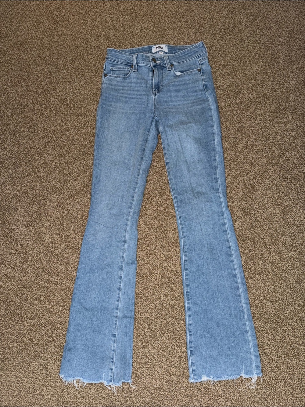 PAIGE Manhattan Light Wash Flare Jeans